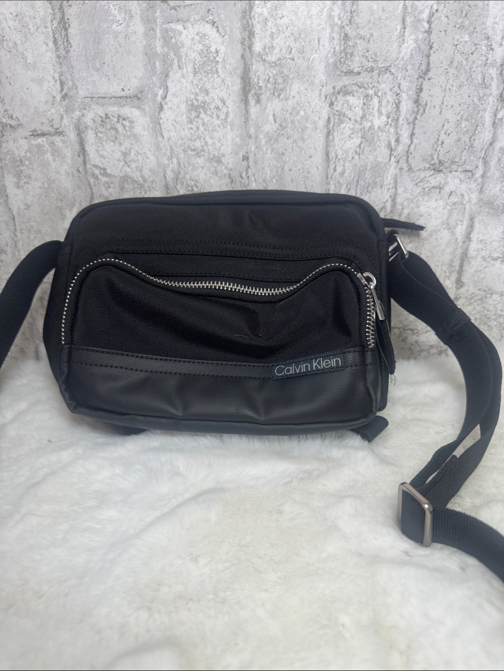 Calvin Klein Black Men’s Belt/Crossbody Pouch